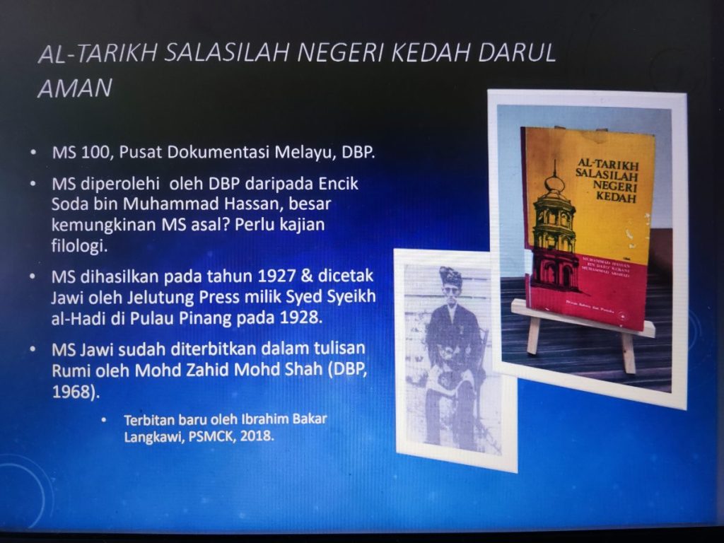 Karya Muhammad Hassan Al Tarikh Salasilah Negeri Kedah Melengkapi